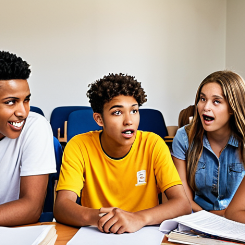 **

A diverse group of young adults participating in various activities like debating, sports, and art, symbolizing the exploration of personal interests and skills for career planning. The setting should be a vibrant school or community center, emphasizing the journey of self-discovery. Focus on capturing the energy and enthusiasm of the individuals involved.

**