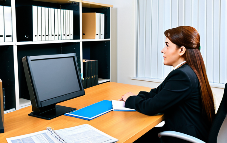 직업상담사 고객 사례 보고서 작성법 - **Image:** A professional career counselor in a modest office setting, fully clothed, advising a you...